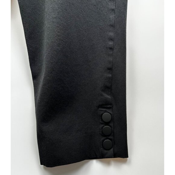 SOFT SURROUNDINGS BLACK CASUAL CHIC‎ ANKLE PANTS W/ BUTTON DETAIL Sz LARGE - Picture 8 of 10